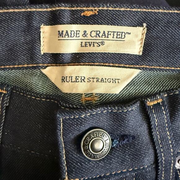 Levi’s Men’s Sz 30 x 32 Ruler Straight Jeans Made & Crafted - Picture 3 of 10